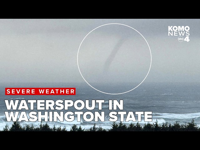 Waterspout spotted off Washington coast after 'bomb cyclone' wreaks havoc across region