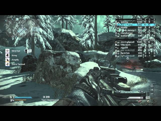 Call of Duty G H O S T - Hardcore Team Death Match Whiteout [HD 1080p] Gameplay xBox 360 COD