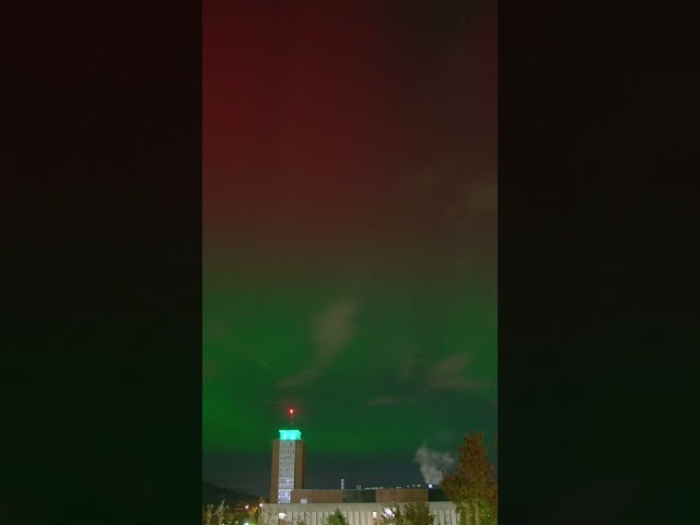 The Northern Lights danced over Binghamton’s campus! #binghamtonuniversity #college #university