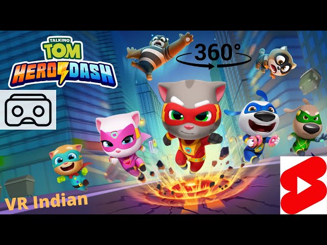 FIRST EVER 360 SHORTS ON YOU TUBE TALKING TOM HERO DASH - RUN GAME #talkingtomherodash #talkingtom