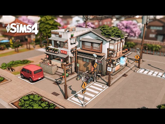 Asian inspired apartment build The Sims 4 speed build No CC