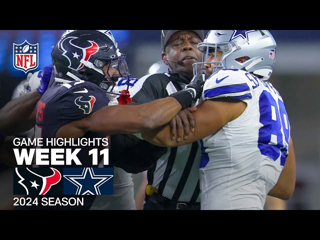 Houston Texans vs. Dallas Cowboys Game Highlights | NFL 2024 Season Week 11