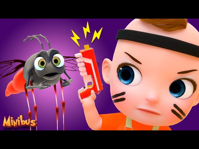 Baby vs Mosquitoes! | Mosquito, Go Away! | Kids Songs & Nursery Rhymes | Minibus