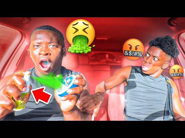 SPRAYING FART SPRAY IN MY BOYFRIENDS GUM TO SEE HIS REACTION!!!