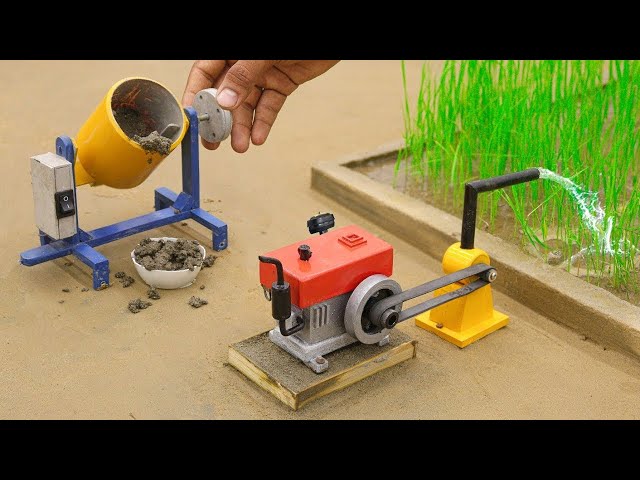 Diy diorama tractor making mini motor water pump science project @drcreatorsnp