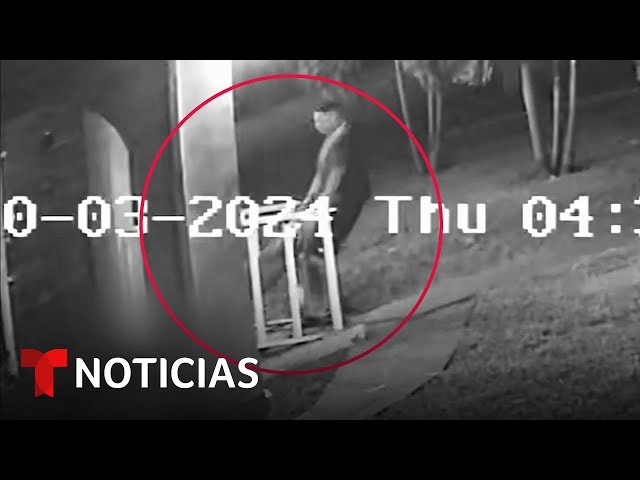 Un nuevo video muestra cuando 'El Taiger' golpea una puerta y recibe un balazo | Noticias Telemundo