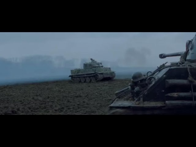 Fury--Železná srdce-(2014)-CZ-dabing Tiger tank scene battle - short example