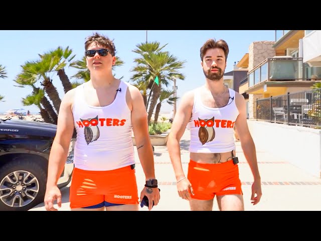 Wearing Hooters Outfits To Get Tips!