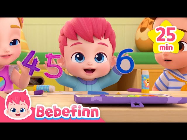 Ten Little Sharks + More Number Songs for Kids | Bebefinn Nursery Rhymes