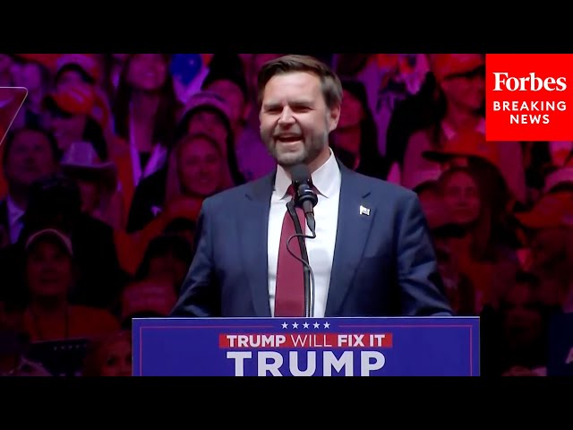 JUST IN: Madison Square Garden Crowd Chants 'Tampon Tim!' When JD Vance Brings Up Walz | Trump Rally