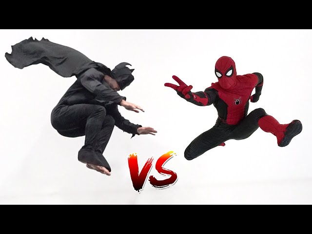 Spiderman VS Batman In Real Life (Parkour, Avengers Endgame Suit)