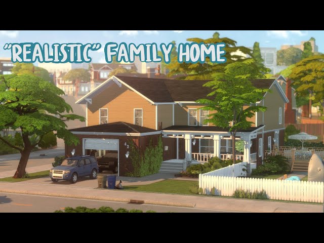 REALISTIC FAMILY HOME | SIMS 4 SPEEDBUILD | CC