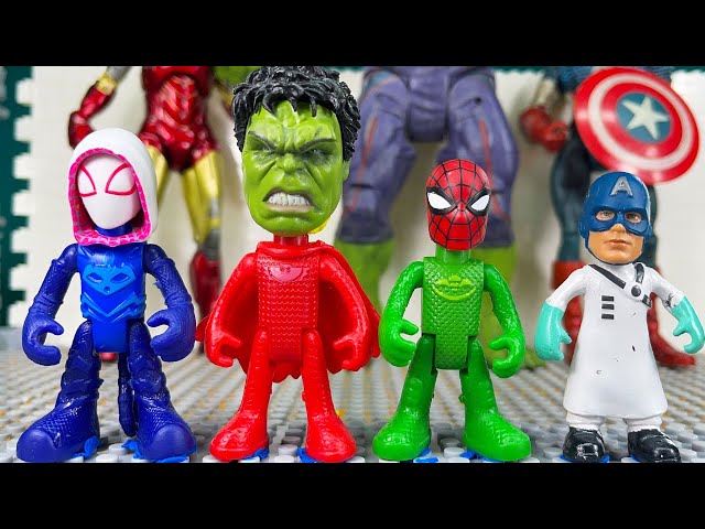 ASMR satisfying wrong heads shot top superheroes among us with orbeez #lollipop