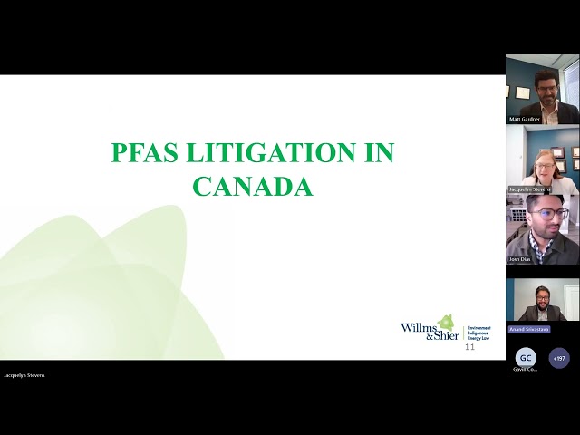 PFAS: A Canadian Perspective with Willms & Shier Environmental Lawyers LLP