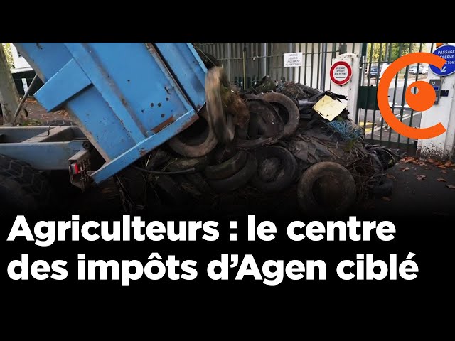 REPLAY - Le centre des impôts ciblé à Agen par les agriculteurs en colère de la Coordination Rurale