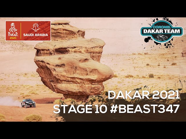 How to change a flat tyre during the rally? Beautiful scenery Saudi Arabia, Dakar 2021 Stage 10