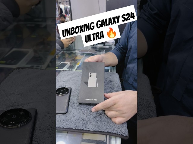 Unboxing Samsung Galaxy S24 Ultra Titanium Grey 🩶🔥 #samsung #s24ultra #viralvideo #trending #shorts