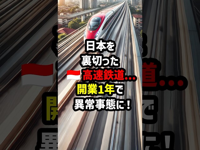 日本を裏切ったインドネシア高速鉄道…開業1年で異常事態に！　#海外の反応