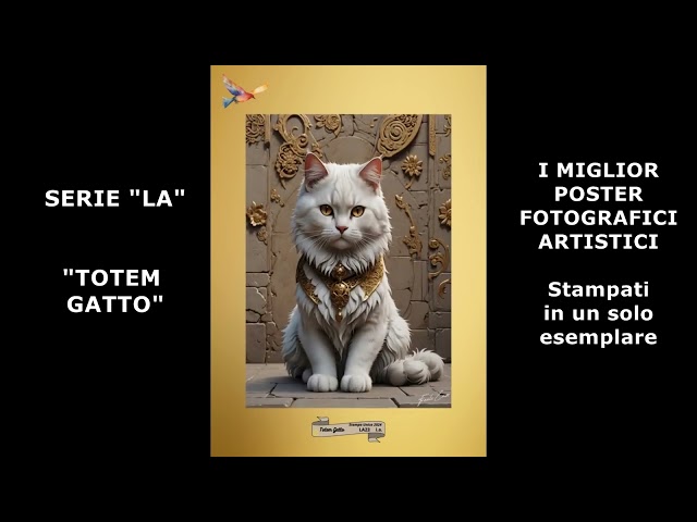 LA TOTEM GATTO Collezione (Poster Fotografici) Artista Frauli Enzo cm.50x70