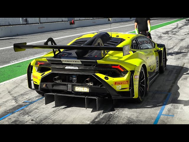 Lamborghini Huracán GT3 EVO2 testing at Monza: Starts, Pit Limiter, Downshifts & Pure V10 Sound!