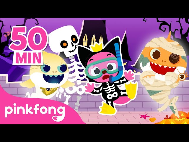 Halloween Zombie Hide and Seek with Shark Family Compilation | Halloween Story | Pinkfong Official