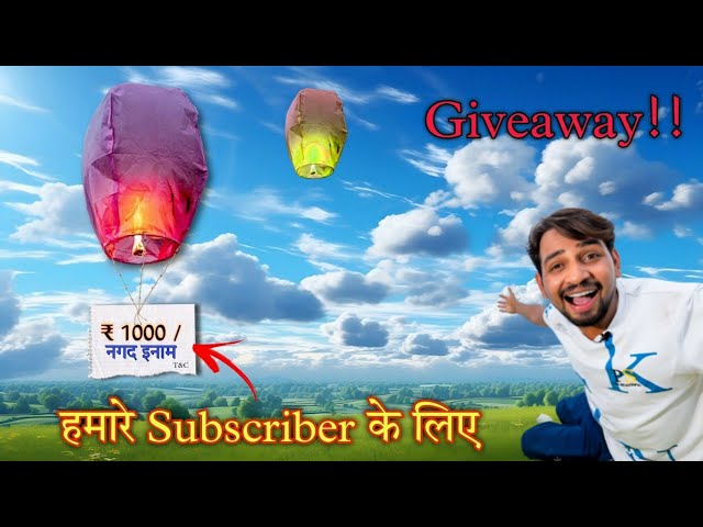 Cash Money Inside Sky Lantern : ₹1000 Cash | Don't Miss Out