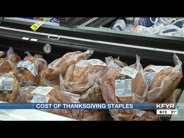 How do Thanksgiving grocery prices compare around Bismarck?