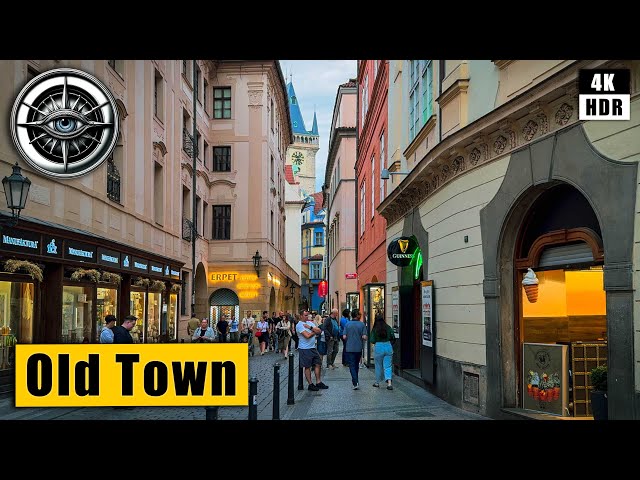 Prague Evening Walking Tour: Wenceslas Square - Old Town Square 🇨🇿 Czech Republic 4k HDR ASMR