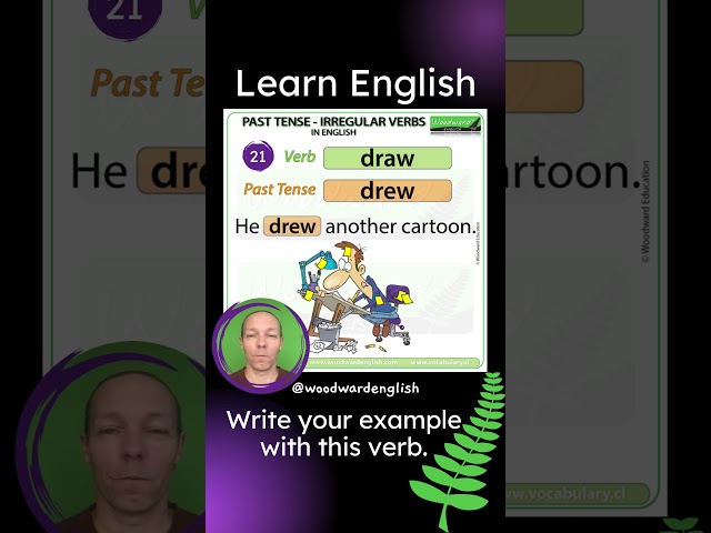 Past Tense of DRAW in English ✅ English Pronunciation of DREW | Learn English Irregular Verbs