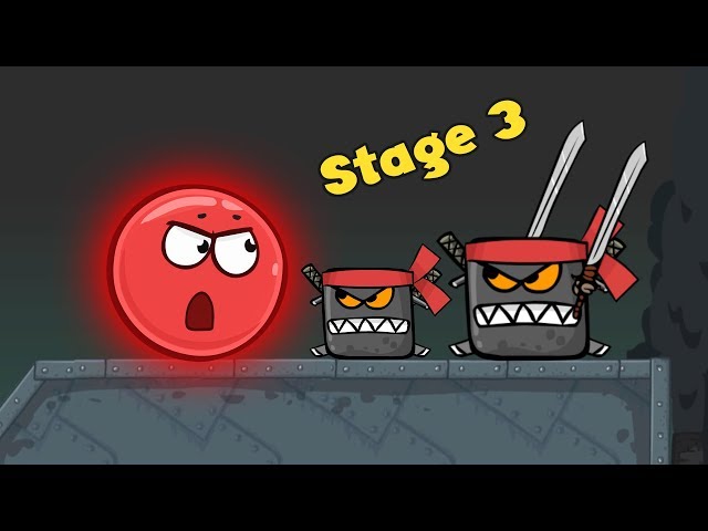 Red Ball 4 Animation Red Ball Hero Vs Ninja Boss In Stage 3