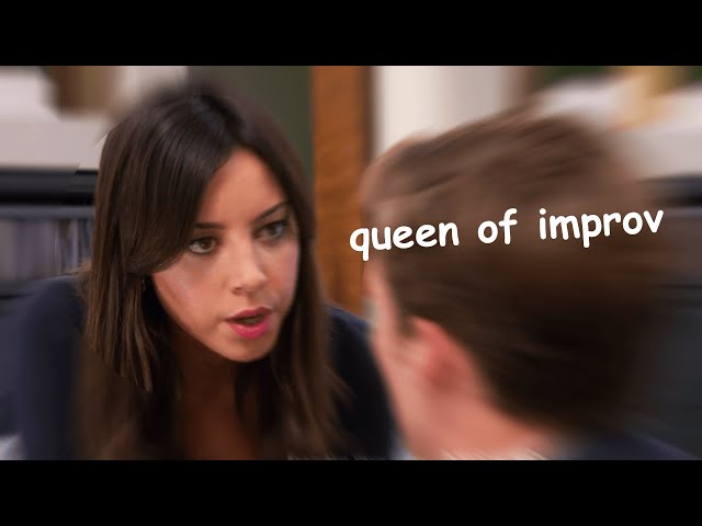 aubrey plaza's best bloopers and improvised moments! | parks and recreation | Comedy Bites