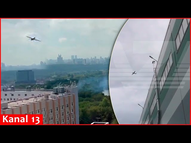 MOMENT: Ukrainian drone attack on Moscow caught on camera