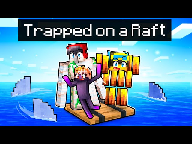 Trapped on a RAFT as MOBS in Minecraft!