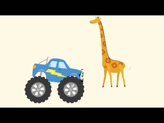 El pequeño coche - Los animales de Africa - Parte 1 - Vídeo infantil