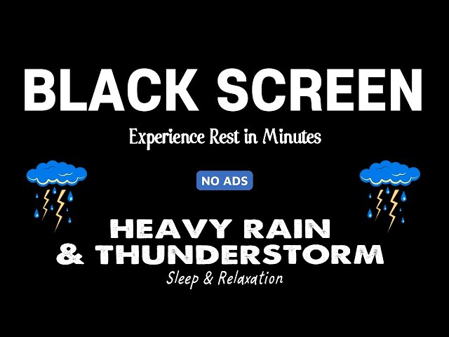 Heavy Rain and Thunderstorm - Sleep Hypnosis to Beat Insomnia - Experience Rest in Minutes