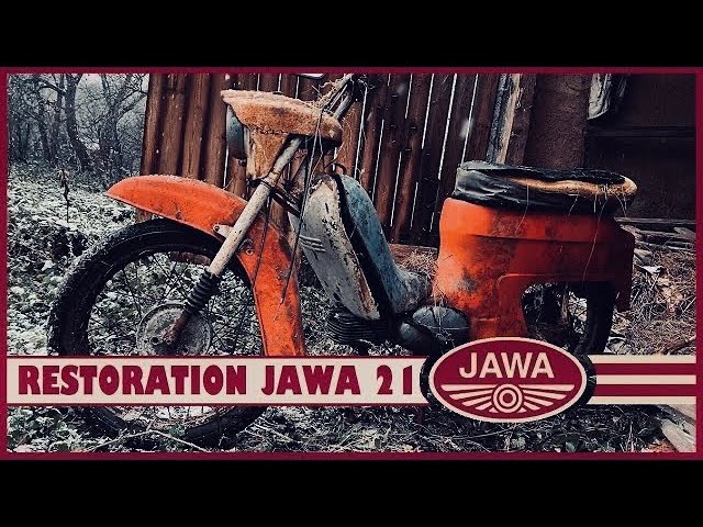 Full Restoration old motorcycle JAWA Pionier made in 70s in ČSSR