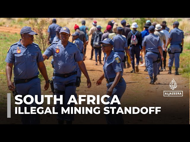 South Africa illegal mining standoff: Hundreds remain underground in disused gold mine