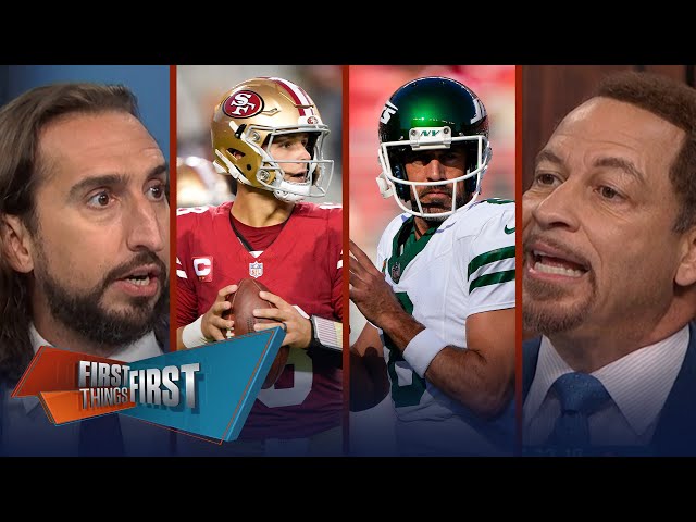 49ers beat Jets, Expectations for Aaron Rodgers, Nick grades Brock Purdy | NFL | FIRST THINGS FIRST