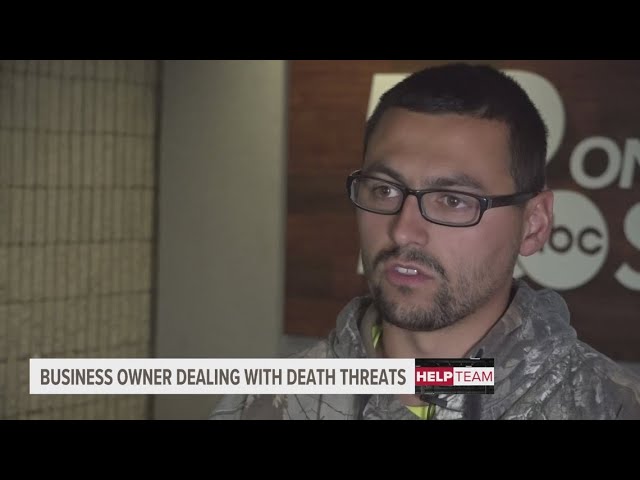 Business owner who stepped in to help now dealing with death threats