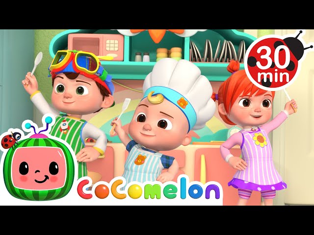 CoComelon Cooking Squad | CoComelon Sing Along Songs for Kids | Moonbug Kids Karaoke Time