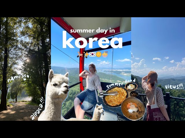 summer in korea vlog 🦙 day in my life outside of seoul | nami island, cable car, korean food