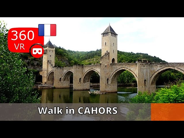 360° views of France : Today a walk in Cahors, near Valentré bridge