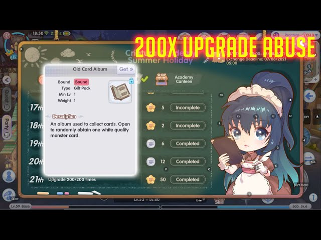 200x Upgrade Quest Abuse Academy Summer Vacation - Ragnarok X Next Generation