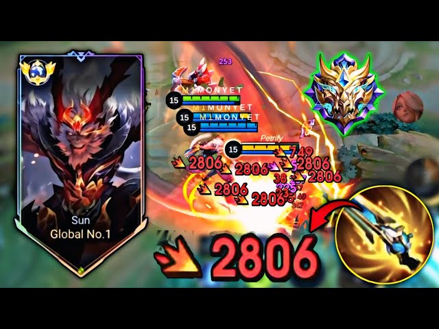 SUN TERLALU GANAS BUAT LOCK MAGE & MM | BUILD TERBARU SUN 2024 | MOBILE LEGENDS