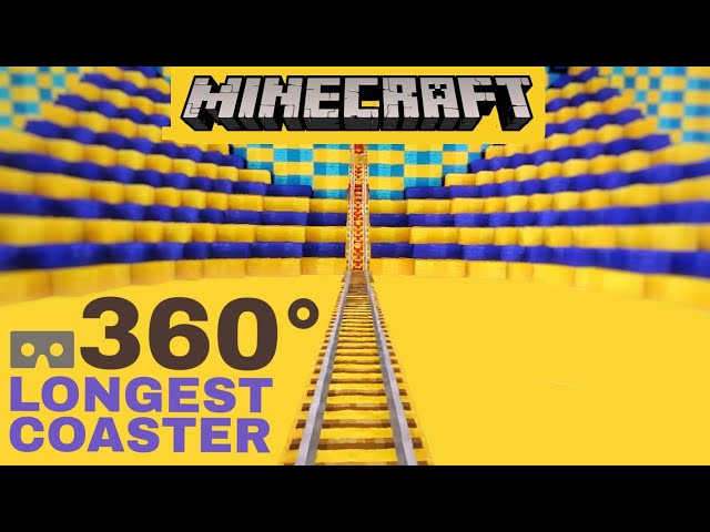 I't cant be more colorful 🌈  Best & Longest 360 VR MINECRAFT ROLLER COASTER 🌈