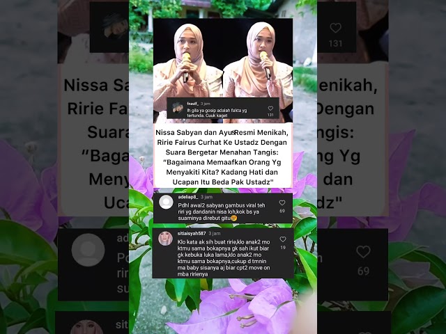 Bikin Sedih, gk kebayang gimana rasanya jadi Ririe Fairus#beritaartis #fypviralシ #nissasabyan #viral