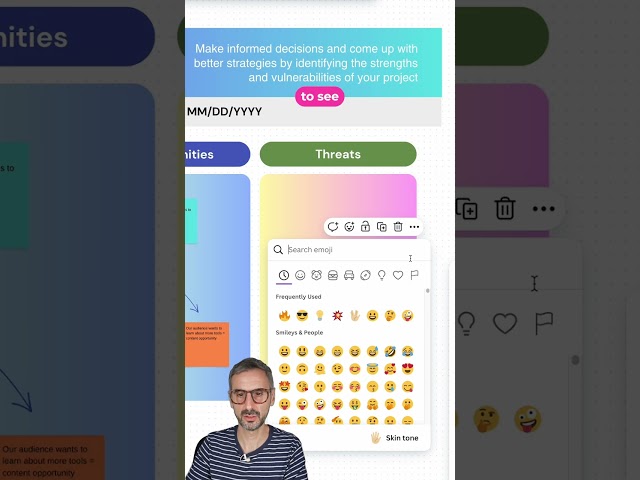 Add FUN Reactions to your Sticky Notes in Canva with EMOJIS!