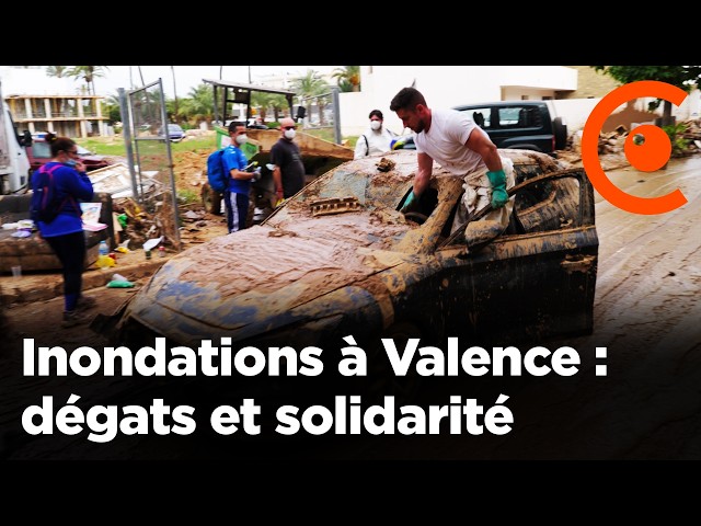 Solidarité après les inondations catastrophiques à Valence pour nettoyer les dégâts - 09/11/2024