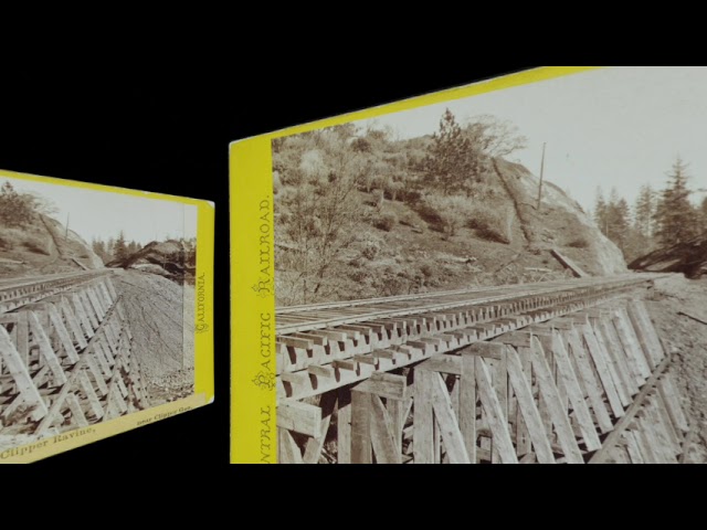 Trestle in Clipper Ravine, late 1860s (VR 3D still-image)