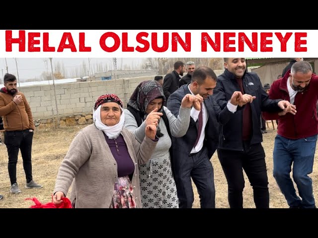 Damadın nenesi halay başında Görümce , kaynana , elti hepsi gelini karşıladı ığdır erhacı köyü